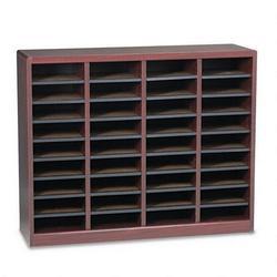 Safco Products Wood E-Z Stor® Literature Organizer, 36 Compartments, Mahogany Laminate (SAF9321MH)