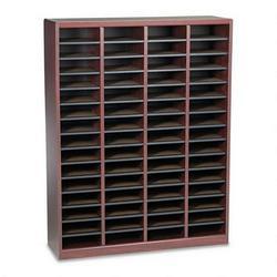 Safco Products Wood E-Z Stor® Literature Organizer, 60 Compartments, Mahogany Laminate (SAF9331MH)