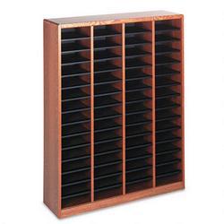 Safco Products Wood E-Z Stor® Literature Organizer, 60 Compartments, Medium Oak Laminate (SAF9331MO)