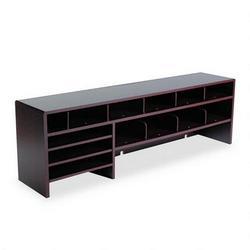 Safco Products Wood High-Capacity Double Shelf Desktop Organizer, Mahogany (SAF3651MH)
