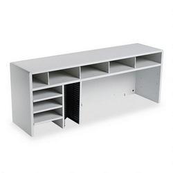 Safco Products Wood High-Clearance Single Shelf Desktop Organizer, 47-1/4 w, Gray (SAF3666GR)