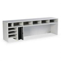 Safco Products Wood High-Clearance Single Shelf Desktop Organizer, 57-1/2 w, Gray (SAF3661GR)