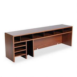 Safco Products Wood High-Clearance Single Shelf Desktop Organizer, 57-1/2 w, Medium Oak (SAF3661MO)