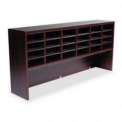 Safco Products Wood Multipurpose Vertical Partition Shelf Desktop Organizer, Mahogany (SAF3645MH)