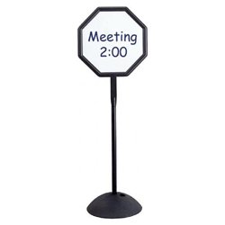 Safco Products WriteWay™ 2-Sided Standing Octagonal Dry Erase Message Sign, 19-1/4w x 19-1/4h (SAF4118BL)