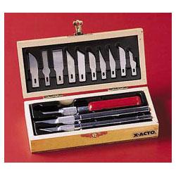 Hunt Manufacturing Company X-ACTO Knife Set with 3 Knife Styles & 10 Assorted Blades in Case (HUNX5082)