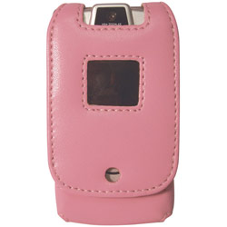 Xcite Xentris Pink Leather Cell Phone Case - Clam Shell - Leather - Pink