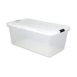 Iris storage box with lid, 91 quart, 17-3/4 x31-1/2 x13 , clear (IRS100201)