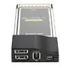 IOGEAR 4-Port USB 2.0 / IEEE 1394 FireWire Combo CardBus Card