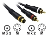 CABLES TO GO 50FT CABLE S-VIDEO/AUDIO-4PIN/(2) RCA M/M VELOCITY