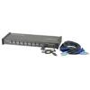IOGEAR 8 Port PS/2 KVM Switch w/ OSD Cables and USB Adapters