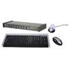 IOGEAR 8-Port USB / PS/2 Miniview Ultra KVM Switch with Wireless Keyboard and Mouse