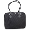 Mango Tango Black Quilted Faux Suede Laptop Bag - Fits Notebooks with Diagonal Screen Size of up to 14.25-inch