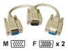 CABLES TO GO Cables To Go Economy 8-inch Male To Dual Female DVGA Y-Cable