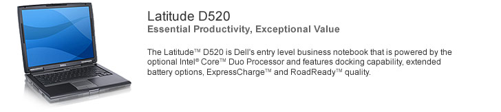 Dell Latitude D520 Dual Core Notebook Computer