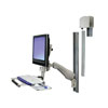 Ergotron HD Combo Arm with Small CPU Holder Gray