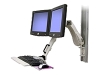 Ergotron HD Combo Mount Dual-Monitor Arm and Keyboard Platform with Sliding Mouse Tray