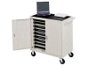 Bretford Manufacturing Inc. LAP18EULFR-GM 18-Unit Notebook Storage Cart with Front Electrical Unit
