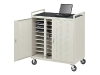 Bretford Manufacturing Inc. LAP30ERBFR-GM 30-Unit Assembled Notebook Storage Cart with 8-inch Casters / Front Electrical Unit