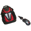 Swiss Gear (Wenger) MAXXUM Computer Backpack Fits Notebooks of Screen Sizes Up to 15.4-inch and Pantera Wired Optical Mobile Mouse Bundle