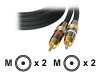 StarTech.com Male to Male Premium RCA/RCA Black Audio Cable - 50 ft