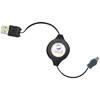 Emerge Technologies Retractable USB 2.0 Male to Mini 4-pin Round Cable