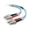 Belkin Inc SC/SC 10 Gigabit Aqua Fiber Patch Cable - 32.81 ft