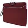 Mobile Edge SlipSuit Notebook Sleeve - Red/Platinum Trim - Fits Notebooks of Screen Sizes Up to 15.4 inch