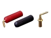 Monster Cable Products Inc Twist Crimp Toolless Angled Gold Pin Speaker Cable Connectors 8-pack