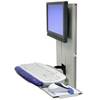 Ergotron Vertical Lift with Standard Keyboard Tray Gray