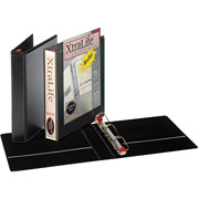 1" Cardinal XtraLife ClearVue Slant-D Ring Binder  with No Stick Covers , Black