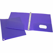 1" Flexible Round-Ring Poly Binder w/Double Pockets, Violet