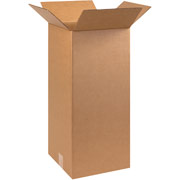 10"(L) x 10"(W) x 24"(H) - Staples Corrugated Shipping Boxes
