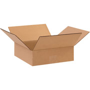 10"(L) x 10"(W) x 3"(H) - Staples Corrugated Shipping Boxes