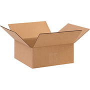 10"(L) x 10"(W) x 4"(H) - Staples Corrugated Shipping Boxes
