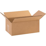 10"(L) x 6"(W) x 4"(H) - Staples Corrugated Shipping Boxes