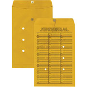 10" x 15" Brown Kraft Button-and-String Inter-Departmental Envelopes