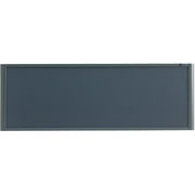 13" x 36" Cubicle Workstation Gray Mesh Bulletin Board w/Graphite Frame, Mounts w/Partition Hangers