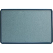 2' x 3' Countour Light Blue Fabric Bulletin Board w/Navy Plastic Frame