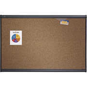 2' x 3' Prestige Colored Cork Board w/Graphite Frame