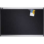 3' x 4' Prestige Black Embossed Foam Bulletin Board w/Aluminum Frame