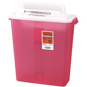 3 Gallon Transparent Sharps Refill with Sharpster Lid, Red