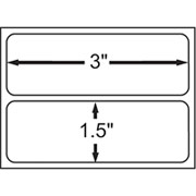 3 x 1-1/2 Perfed White Permanent Adhesive Thermal Transfer Roll Intermec Compatible Label/Ribbon Kit