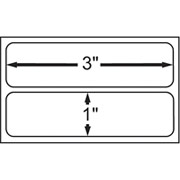3 x 1 Perfed White Permanent Adhesive Thermal Transfer Roll Intermec Compatible Label/Ribbon Kit