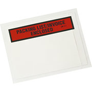 3M Panel Face Packing List Envelopes, 4-1/2" x 5-1/2", "Packing List/Invoice Enclosed"