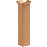 4"(L) x 4"(W) x 18"(H) - Staples Corrugated Shipping Boxes