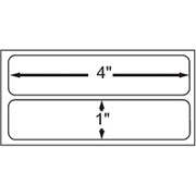 4 x 1 Perfed White Permanent Adhesive Thermal Transfer Fanfold Sato Compatible Label/Ribbon Kit
