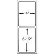 4 x 6-1/2 Perfed Orange Permanent Adhesive Thermal Transfer Roll Sato Compatible Label/Ribbon Kit