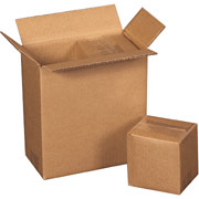 8 3/4"(L) x 4 3/8"(W) x 9 1/2"(H) - Staples Corrugated Shipping Boxes