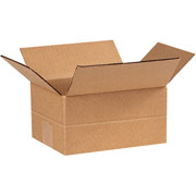 8"(L) x 6"(W) x 4"(H)- Staples Multi-Depth Corrugated Shipping Boxes